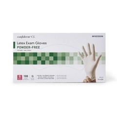 McKesson Confiderm Latex Exam Glove Standard Cuff Length SMALL 100 per Box