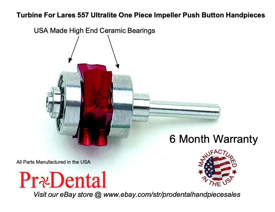 Lares 557 Ultralite 1 Piece Impeller Push Button Dental Turbine – ProDental