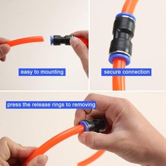 50PCS Air Line Fittings Straight Push Quick Release Connect Pneumatic Connectors