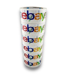 6 x EBAY Packaging Shipping Box Tape Color Logo 2” x 75” Yard Thick Sticky