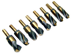 8 pcs Large Silver and Deming Industrial Cobalt Drill Bit Set 1-1/16” to 1-1/2”