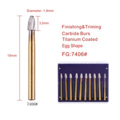 Dental Trimming/Finishing FG Gold Burs Tungsten Carbide For High Speed Handpiece