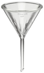 PYREX #6180-50 Borosilicate Glass Fluted Funnel, w Short Stem, 50mm Diameter