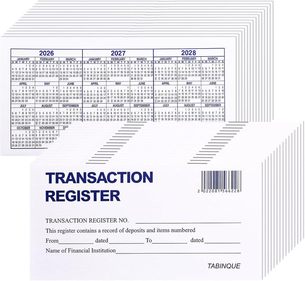 24PCS Check Registers For Personal Checkbook, Easy To Read Checkbook Register