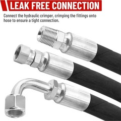 25FT 1/2″ Hydraulic Hose w/ 12PCS Hydraulic Hose Fittings W.P.40MPa / 5800PSI