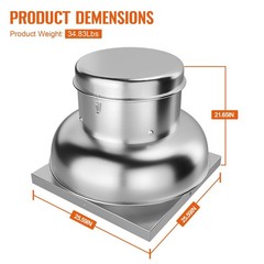 1400 CFM Upblast Roof Exhaust Fan Direct Drive Commercial Ventilation Fan