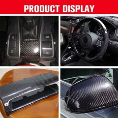 150cm x 20cm Real Carbon Fiber Fabric Cloth Roll 3k 200gsm 2×2 Twill Weave Black