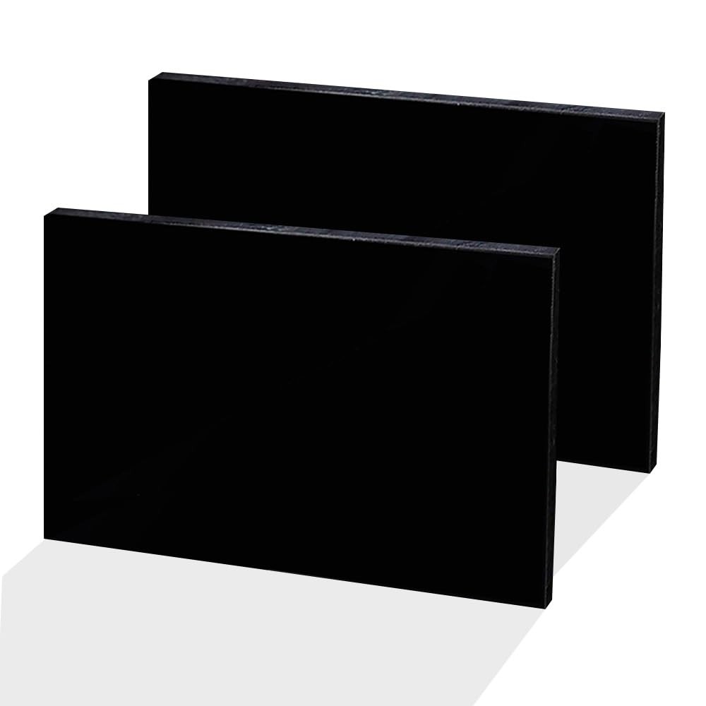 High-Density Polyethylene (HDPE) Plastic Sheet 1/8″ Thick 8″ X 12″- Black HDP…