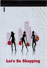100 10×13 Lets Go Shopping Designer Poly Mailers Envelopes Boutique Custom Bags