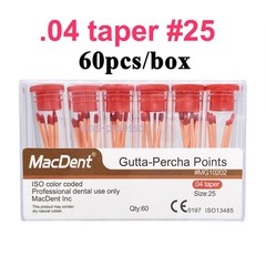 60/120pcs Dental Gutta Percha Points Full Taper 0.02/0.04/0.06 Size 15-40 45-80
