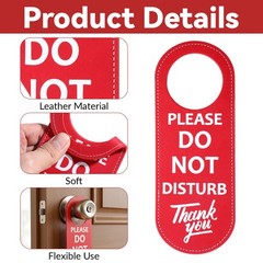 PU Leather Double Sided Please Do Not Disturb Sign, Please Do Not Disturb Doo…