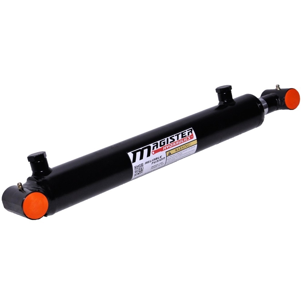 Hydraulic Cylinder Welded Double Acting 2.5″ Bore 14″ Stroke Cross Tube 2.5×14