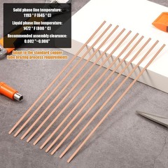 15% Silver Brazing Rods AWS Bcup-5 50 Sticks Silver Solder Phos Copper Brazing A