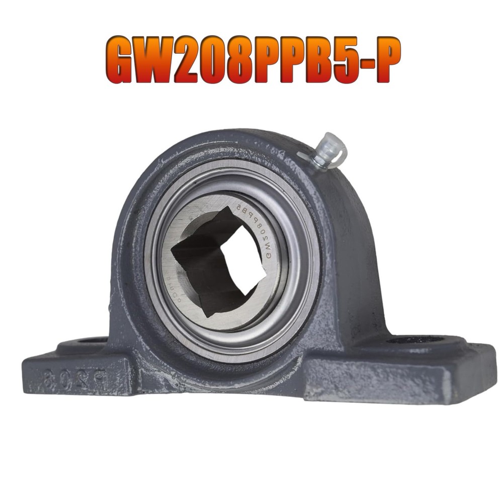1-1/8″ Square Disc Harrow Pillow Block Bearing GW208PPB5-P Tufline TPBT60