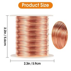 99.9% Soft Copper Wire, 20 Gauge/ 0.8 mm Diameter, 328 Feet / 100m, 1 Pound S…