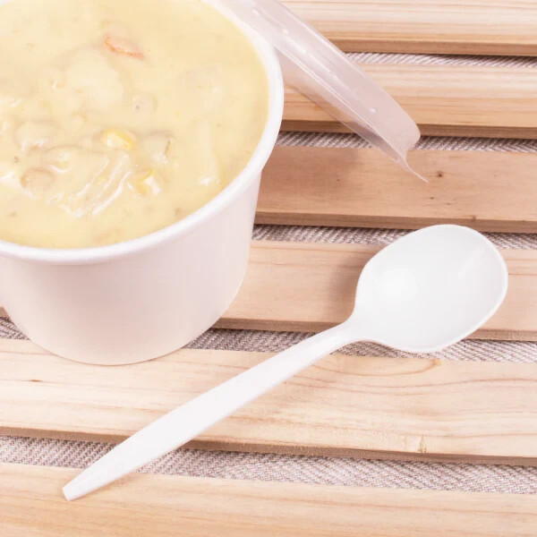 Karat PP Plastic Medium Weight Soup Spoons – White – 1,000 ct, U2007W