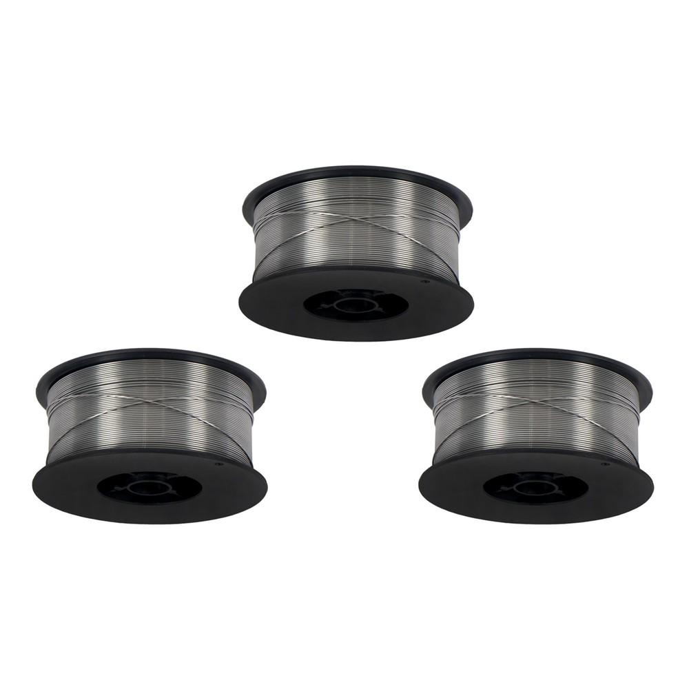 3 Pack E71T-GS 0.030Inch (0.8mm) Gasless Flux Core Welding Wire 2lb Roll