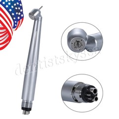 Dental 45° High Speed Handpiece Surgical Single Spray 4Hole Push Steel Turbine