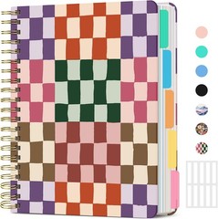 8.5″x11″ Spiral 5 Subject Notebook, Hardcover with Dividers Wildflower