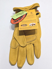 CAIMAN KONTOUR 100% GENUINE LEATHER GLOVES 1304-5 LARGE.