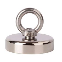 Neodymium Fishing Magnets 2 Pack, 400LBS Pulling Force Strong Round Rare Earth