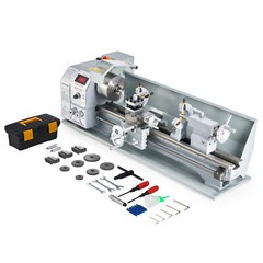 CREWORKS 9×24″ Mini Metal Lathe 1100W Brushless Motor 3000rpm Benchtop 3-Jaw