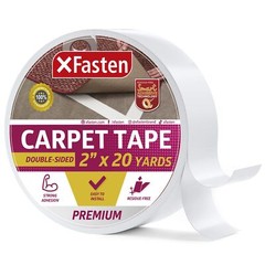 XFasten Indoor Outdoor Carpet Tape for Area Rugs | 2″ x 20 Yards