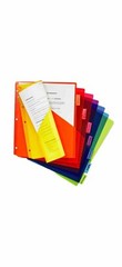(3 Pack) Vibrant Color 8-Tab Insert Dividers With Pockets