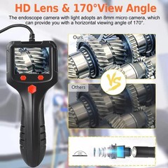 1080P HD LED Handheld Industrial Endoscope 8mm Borescope Snake Camera Inspection