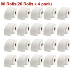 80 Rolls 220/Roll 4×6 Thermal Shipping Labels Blank Dymo 4XL Compatible 1744907