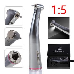 Dental 1:1/1:4.2/1:5 LED Fiber Optic Contra Angle Handpiece Fit E-type Motors