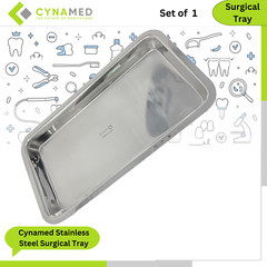 Cynamed Stainless Steel Surgical Tray for Lab Instrument Supplies Tattoo Tool