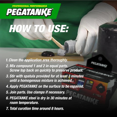 PEGATANKE – Steel 2 Part Epoxy Resin | Professional Cold Weld Adhesive | High St