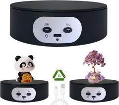 Motorized Rotating Display Stand 5.2in 11Lbs Load 360 Photography Jewelry Black