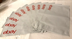 10 each Polymailer (No padding) 6-1/4″ x 8-1/2″ – Color RED ebay Logo
