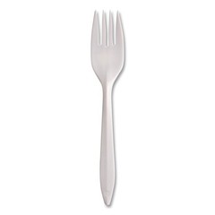 SOLO F6OW Style Setter Medium Weight Fork Cutlery – White (1000/Carton) New