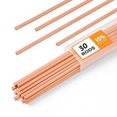 30pcs Brazing Rods AWS BCuP-5 15% Silver Solder Phos Copper 30 PCS – 10 Inch
