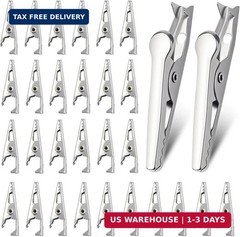 100 Pack Mini Alligator Clips, 35mm Small Metal Clips for Electrical Test and Cr