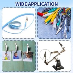 25 Pcs Metal Alligator Clip Spring Clamps, 35mm Small Metal Alligator Clips