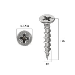 1 pounds#8X1″410 Stainless Steel Fastener Drywall Screws-Phillips with coarse…