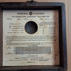 General Electric Voltmeter Type P-3 Electrical Test Equipment