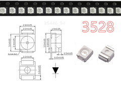 100pcs SMD LED 0402 0603 0805 1206 3528 5730 Diodes Single Chip RGB Light PCB