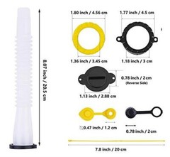 Gas Can Spout Replacement Improved Design Flexible Pour Nozzle Kit