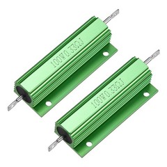 uxcell® 2 Pcs Aluminum Case Resistor 100W 0.33 Ohm Wirewound 0.33R(2 pcs)