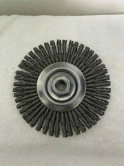 TWIST WIRE WHEEL BRUSH, TREADED ARBOR 6″ in. 5/8-11 STEEL NEW MADE USA GRAINGER
