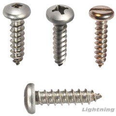 Stainless Steel Sheet Metal Tapping Screws Pan Head Grade 18-8 Quantity 50 pc