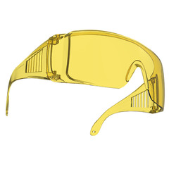 SAFETY LENS FITS OVER GLASSES GOGGLE UV CLEAR and YELLOW JORESTECH