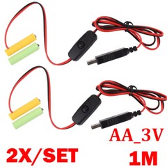 2X AAA Eliminator Cable Dummy-Battery Power Cord Replacement For 3V/4.5V/6V NEW