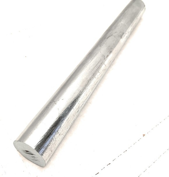 Zinc Cast Rods 1.25 inch Diameter x 12 inches Length