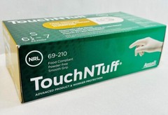 *100-Pieces* Ansell TouchNTuff Disposable Latex Gloves 6.5-7 Small 69-210